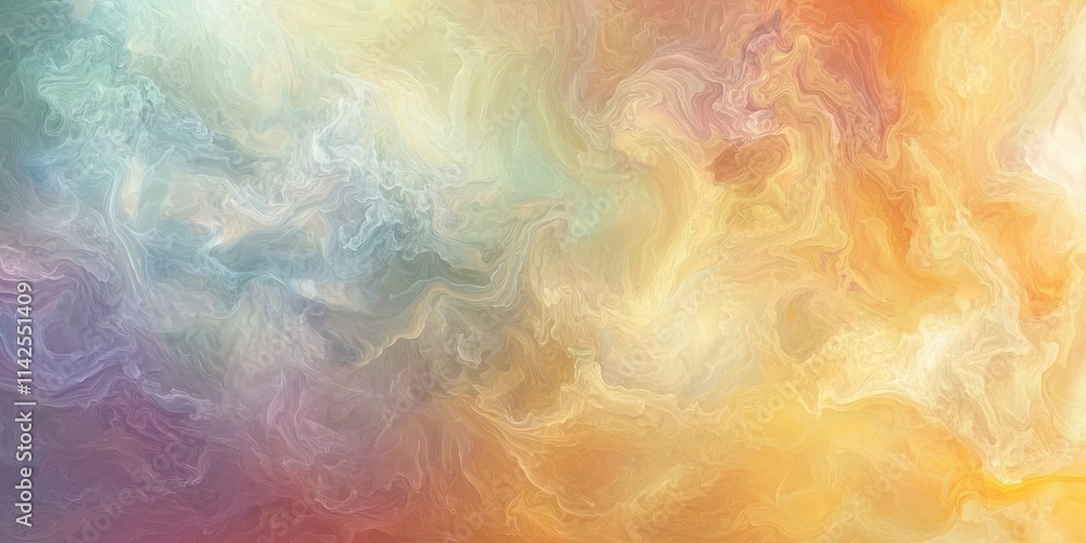 Poster an ethereal abstract soft background with swirling colors and soft edges, creating a dreamlike atmos