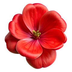 red hibiscus flower isolated