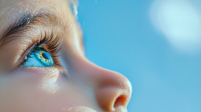 A close up shot of a child eyes filled with hope, representing the potential for a brighter future for vulnerable communities.