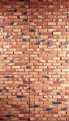 Obraz premium Panoramic background of wide old red and brown brick wall texture. Home or office design backdrop. Vintage brickwall, origami. isolated with white highlights