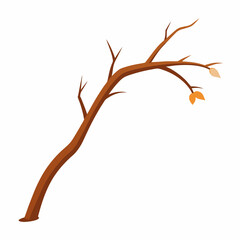 dry branch of a tree vector icon with white background