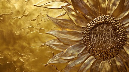 Golden World Illustration Featuring Elegant Metallic Tones and Luxurious Details