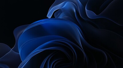 Dark Blue Abstract Art