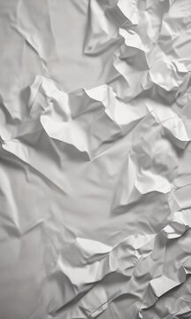 Crinkled and creased sheet of paper with a kinked spine, folding, curled, tightening