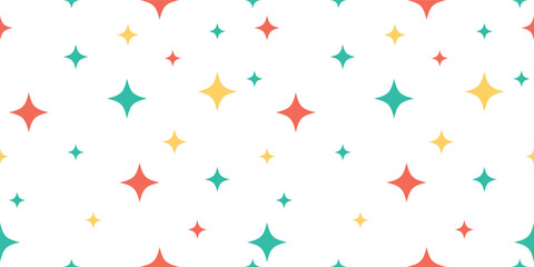 Assortment of colorful abstract shapes Star pattern design vector