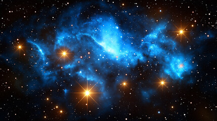 Exploring cosmic wonders nebulae and stars outer space digital art dark environment wide-angle view astronomy concept