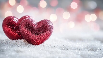 Fototapeta premium heart on snow