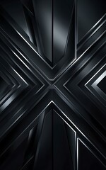 Obraz premium Dark geometric black abstract background elegent design pattern vector