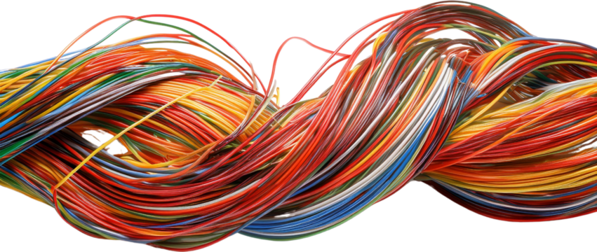 Colorful Twisted Wires Network Cables Communication Technology Data Abstract Background