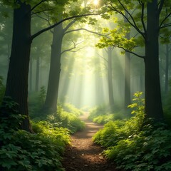 Obraz premium Enchanted Forest: A Fragrant Journey Through Nature's Embrace