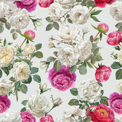 Lovely and Beautiful Spring Flowers Pattern for Fabric, Wallpaper, and More