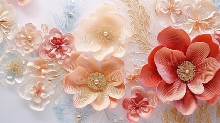 Elegant Floral Design with Vibrant Blooming Petals on a Soft Background