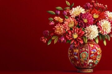 Elegant Chinese New Year Floral Arrangement