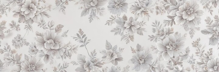 Patterned white paper with subtle floral print, spring, elegant, texture, art