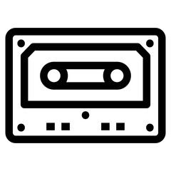 Tape Cassette Icon For Design Element