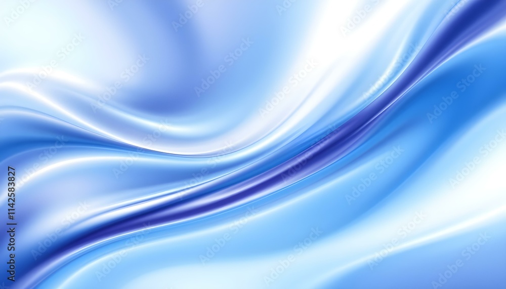 Poster abstract smooth blue white curve background. blurred light curved. elegant shiny liquid texture. mod