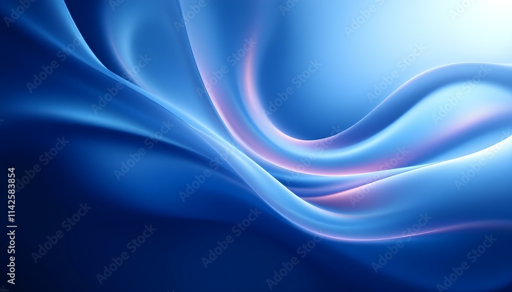 Poster abstract smooth blue white curve background. blurred light curved. elegant shiny liquid texture. mod