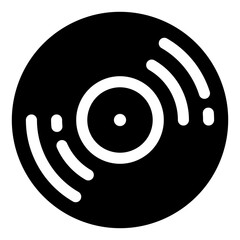 Vinyl Record Icon For Design Element
