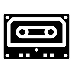 Tape Cassette Icon For Design Element