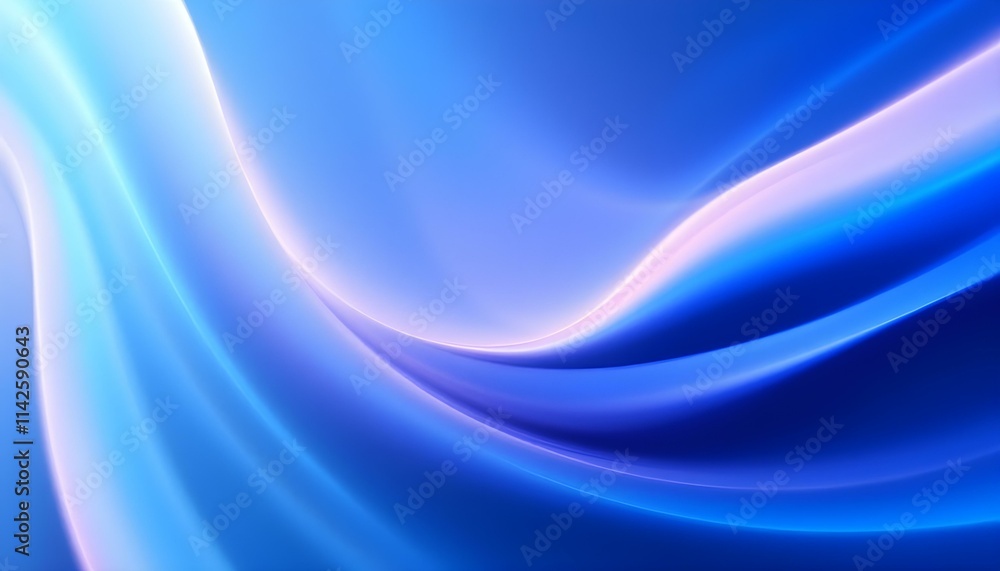 Poster abstract soft blue wave background. 3d blue background with blue lines curved wavy sparkle with copy