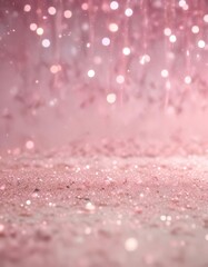 Soft pink glitter background with twinkling lights and soft focus bokeh effect in a celebratory atmosphere, abstract backgrounds , festive atmosphere
