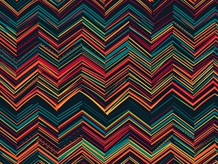 Abstract Colorful Chevron Pattern Design