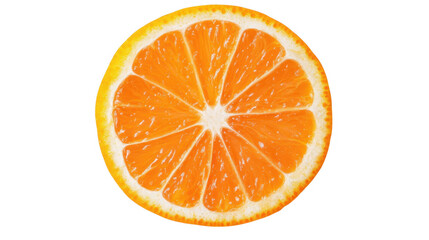 A vibrant orange slice showcasing its juicy segments and bright color.