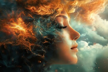 Exploration of generative magic in AI with surrealist elements and ethereal beauty in a dreamlike atmosphere
