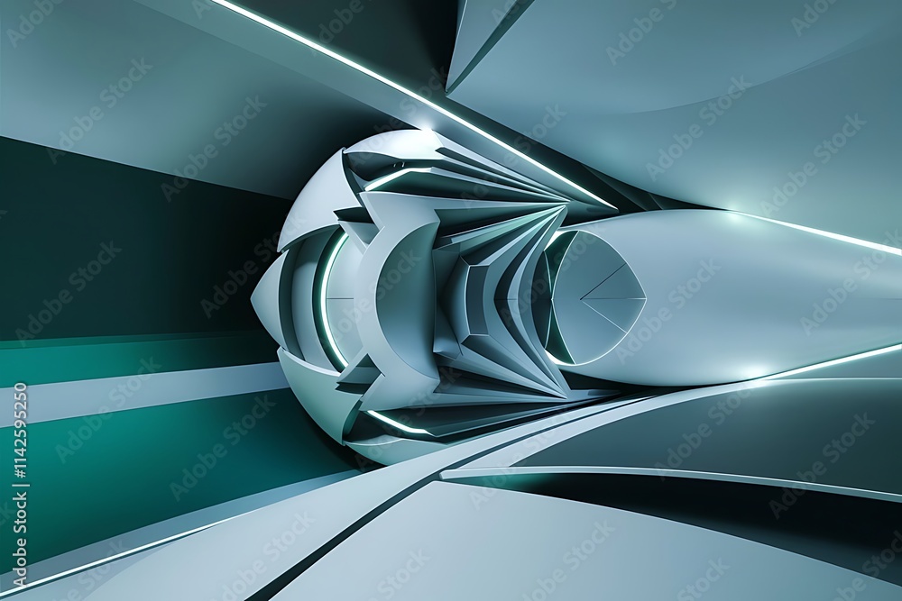 Poster future geometric patterns minimal geometric background