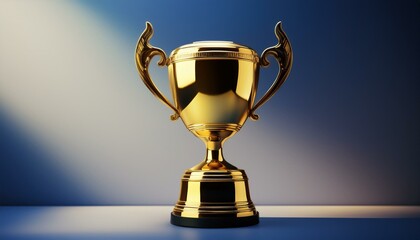 Fototapeta premium The cup shines like a beacon of achievement. 