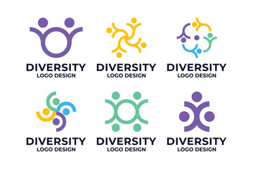 Set of success human logo design