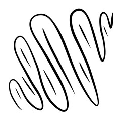 Hand drawn line  line doodle  curve  spiral line