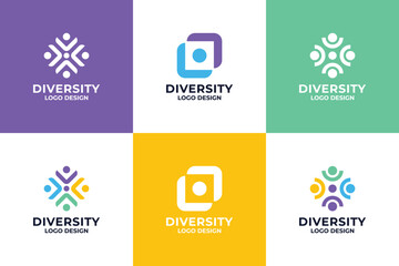 Set Of Success People logo design