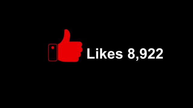 Red thumbs-up icon social media interaction, popularity, audience Rating feedback Thumbs-Up Like. Containing thumbs up, favorite, liked, Social media, online messaging, services appreciation number