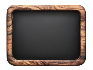 Blank blackboard with wooden frame, a versatile surface for education, announcements, and creative expression