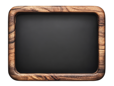 Blank blackboard with wooden frame, a versatile surface for education, announcements, and creative expression