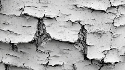 Cracked White Tree Bark Texture Detail Closeup