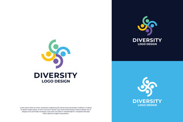 Creative diversity logo design inspiration