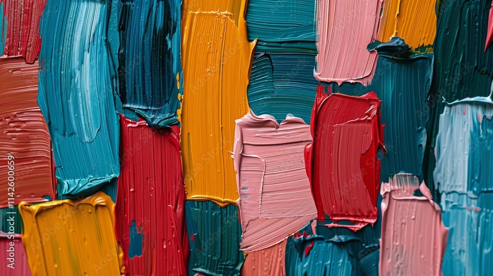 Poster vibrant artistic expression generative ai creating colorful brush strokes in abstract art
