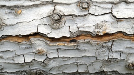 Weathered Tree Bark Texture Showing Natural Patterns