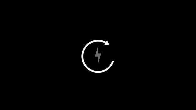 Lightning bolt enclosed power electric arrow energy efficiency, power recharge, voltage sustainability. renewal technological innovation renewable energy thunderbolt backup auto supply battery energy