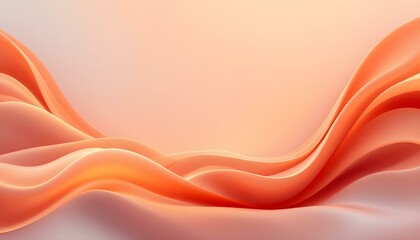 Abstract wavy background in orange and dark colors. 3D illustration of bright orange waves. 3D abstract background with wavy lines in pink, orange and purple colors, a colorful background