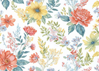 seamless pattern with flowers
