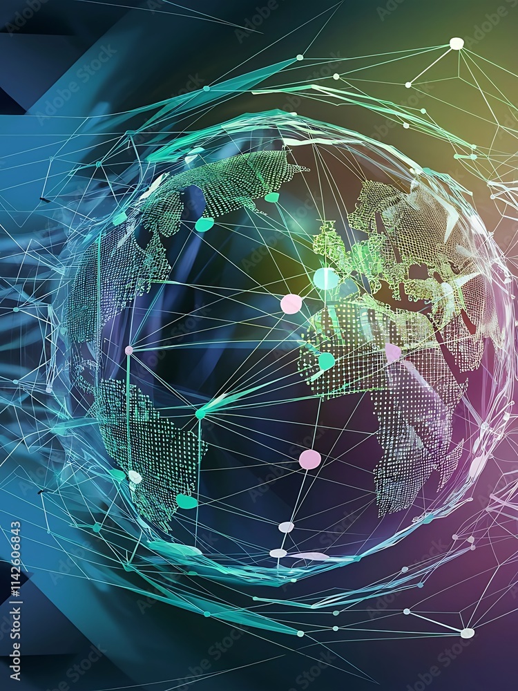 Poster big data visualization background modern futuristic virtual abstract background science network patt
