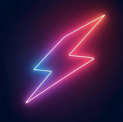 Neon Lighting icon on black background 