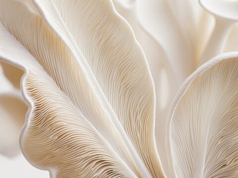 close up of gills of a mushroom for abstract background
