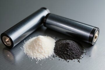 Rechargeable batteries and lithium powder: advanced energy storage materials concept