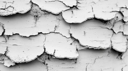 Obraz premium White painted wood bark showing age and cracks