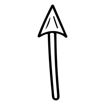 recommend clip art: Arrow up hand drawn doodle illustration. Growth symbol. Sign indicating the way. Vector line art.