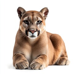 Obraz premium puma isolated on white background